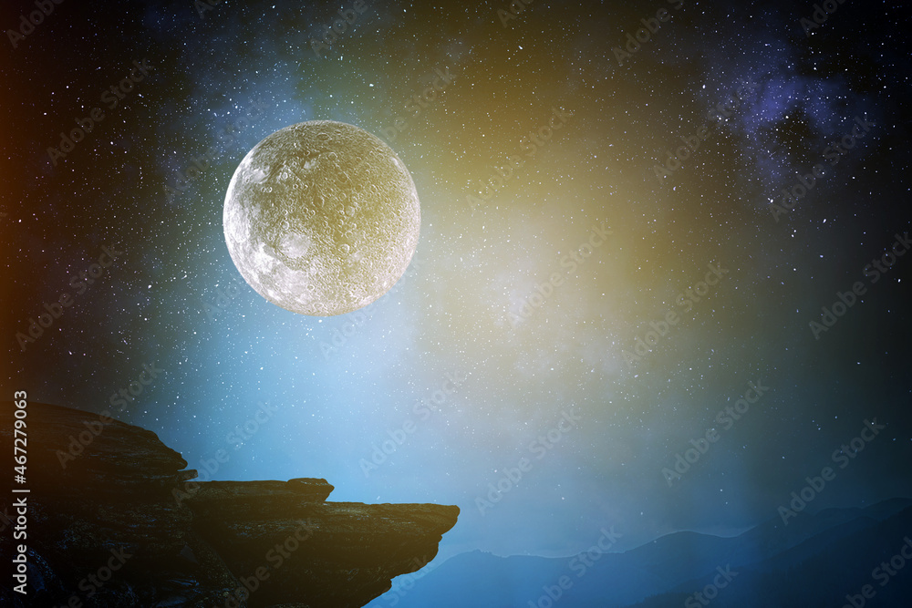 Canvas Prints image of outer space. . mixed media