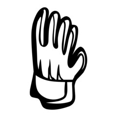 glove of sport hand drawn illustration