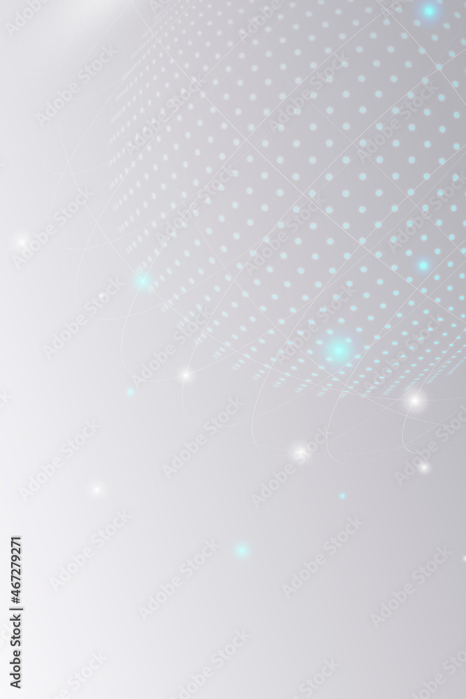 Aufkleber digital grid globe vector technology gray background