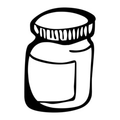 supplement vitamin of sport hand drawn illustration