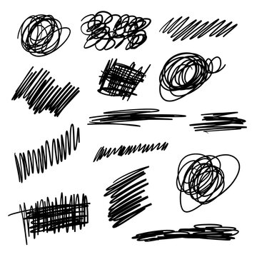 Set of Scribble Vector Editable. Useful for comic, business presentation, branding package, sketch, web background, banner, book cover. Vector illustration and editable file.