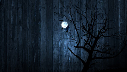 Spooky night image . Mixed media