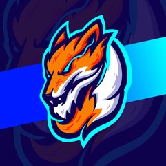 fox mascot illustration character great designs for esport logo and sport