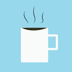 cup of coffee or tea hot chocolate milk vector illustration