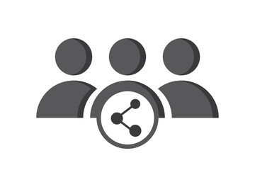 Fototapeta na wymiar Teamwork concept. Share symbol icon on white background for website, application, printing, document, poster design, etc. vector EPS10 