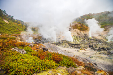 秋田県　秋の玉川温泉