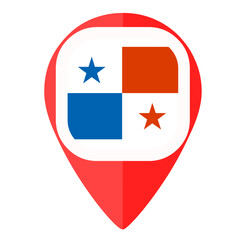 Panama flag pin marker location country