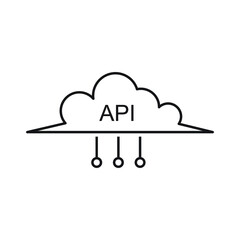 API cloud integration icon design vector illustration