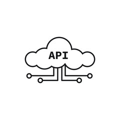 API cloud integration icon design vector illustration