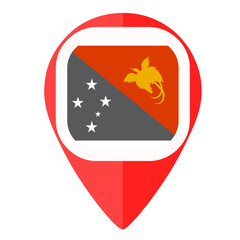 Papua new guinea pin marker location country