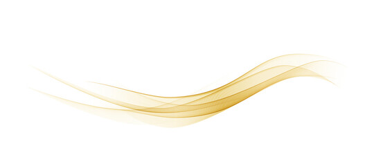 金色の曲線　ベクター素材