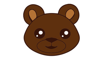 Cute bear face