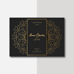 luxury wedding invitation card template 