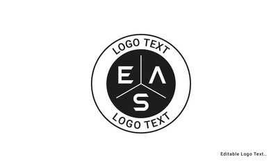 Vintage Retro EAS Letters Logo Vector Stamp	
