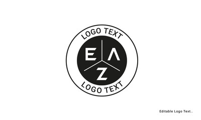 Vintage Retro EAZ Letters Logo Vector Stamp	