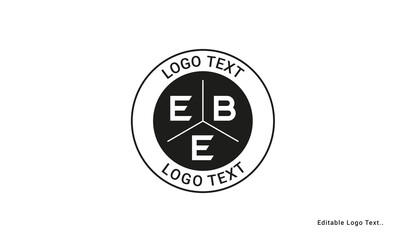 Fototapeta na wymiar Vintage Retro EBE Letters Logo Vector Stamp 