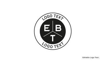Fototapeta na wymiar Vintage Retro EBT Letters Logo Vector Stamp 