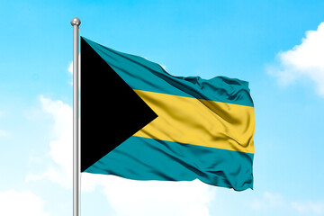 Bahamas Flying Flag