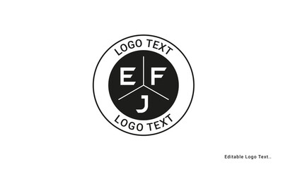 Vintage Retro EFJ Letters Logo Vector Stamp	