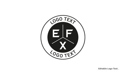 Fototapeta na wymiar Vintage Retro EFX Letters Logo Vector Stamp 