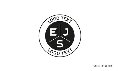 Vintage Retro EJS Letters Logo Vector Stamp	