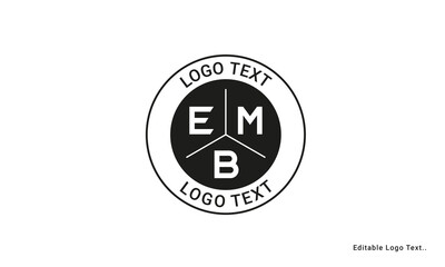 Vintage Retro EMB Letters Logo Vector Stamp	