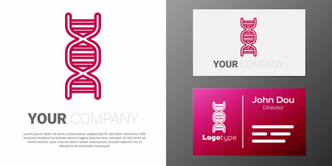 Logotype line DNA symbol icon isolated on white background. Logo design template element. Vector