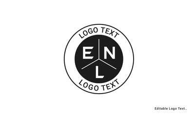Fototapeta na wymiar Vintage Retro ENL Letters Logo Vector Stamp 