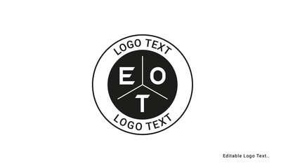 Vintage Retro EOT Letters Logo Vector Stamp	