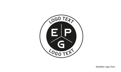 Vintage Retro EPG Letters Logo Vector Stamp	