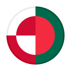 round icon with greenland and bangladesh flags. vector illustration isolated on white background