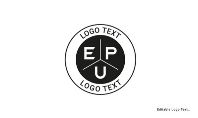 Fototapeta na wymiar Vintage Retro EPU Letters Logo Vector Stamp 