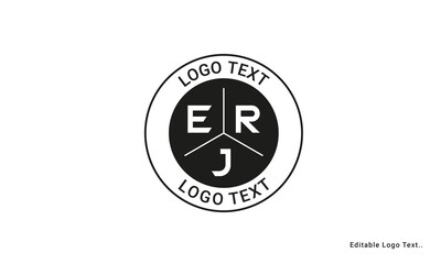 Fototapeta na wymiar Vintage Retro ERJ Letters Logo Vector Stamp 