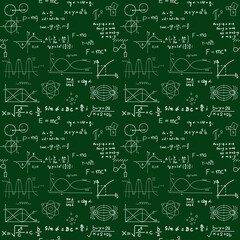 Hand drawn physic formulas Science knowledge education. Chem formula and physics , math formula and physics vector, white background, hand drawn line math formula and physics formula