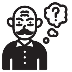 alzheimer glyph icon