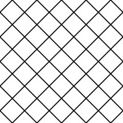 The geometric pattern with intersecting thin lines. Seamless vector background. Simple lattice graphic design. Black lines on white background