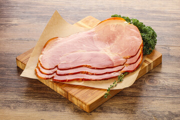 Tasty pork ham snack appetizer