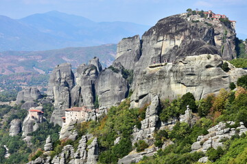 Fototapeta na wymiar landscape in Meteora region near Kastraki in Greece