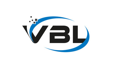dots or points letter VBL technology logo designs concept vector Template Element