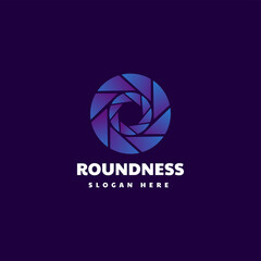 Vector Logo Illustration Round Gradient Colorful Style.