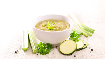 vegetable soup in bowl
