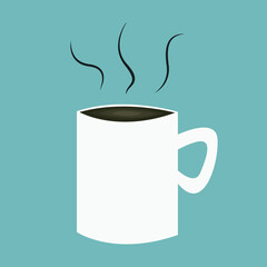 illustration cup of coffee or tea hot chocolate milk vector