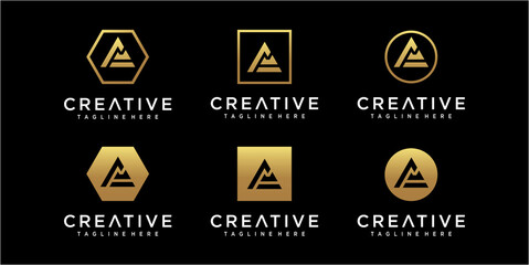 initial letter AF logo design concept. A logo design inspiration