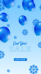 Christmas, new year, winter sale banner. Poster, background, flyer, invitation card, template design with winter elements. Vector illustration