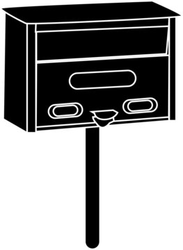 recommend clip art: シンプルなポストのシルエット素材