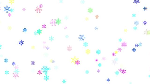 Colorful snowflake loop background material