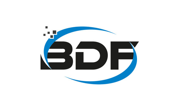 dots or points letter BDF technology logo designs concept vector Template Element