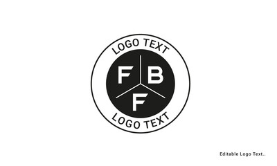 Vintage Retro FBF Letters Logo Vector Stamp	