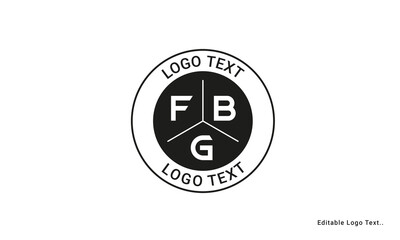 Fototapeta na wymiar Vintage Retro FBG Letters Logo Vector Stamp 