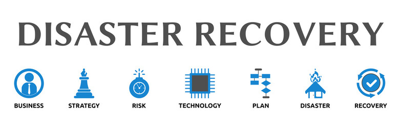 Obraz premium Banner zum Thema: DISASTER RECOVERY 
